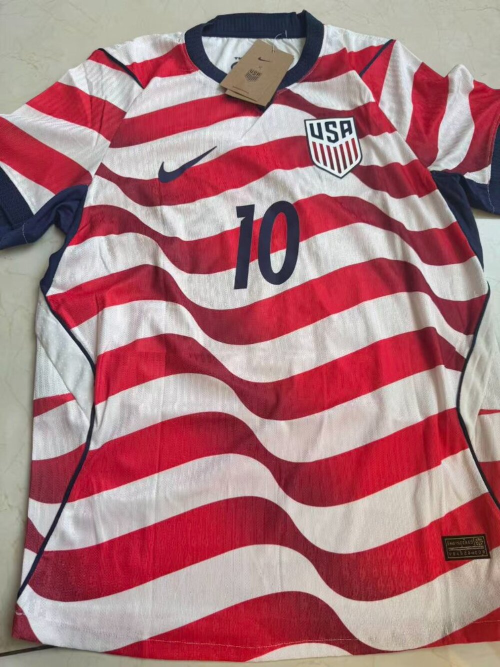 2026 World Cup USA #10 Pulisic Soccer Jersey White Red